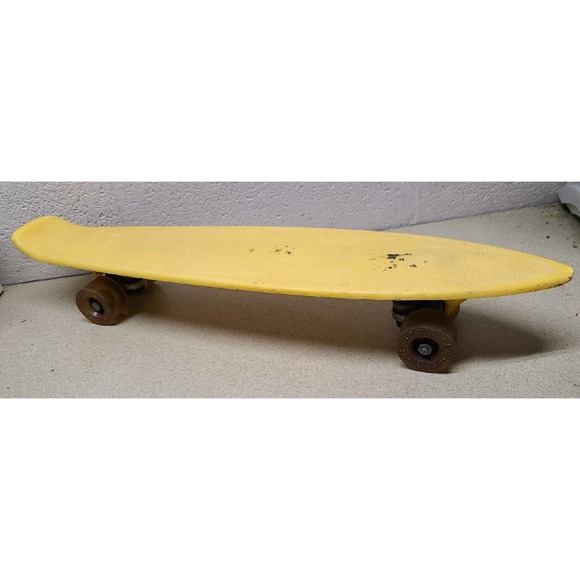 Vintage 1970s Yellow Penny Board Skateboard w/ Supergrip Wheels - Picture 2 of 7